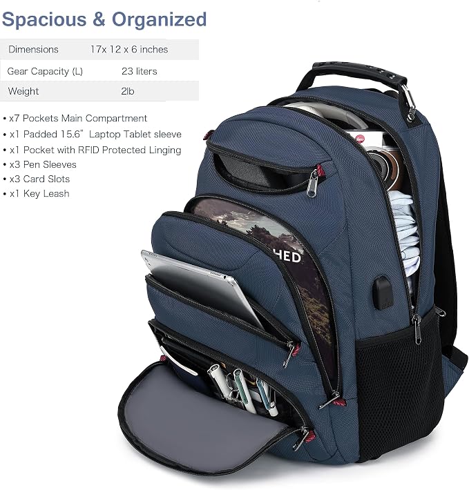 Boavan Laptop Backpack for men, 15.6 inch Laptop Bag - Image 2