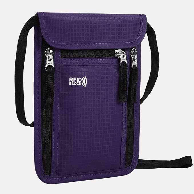 Travel Pouch Neck Wallet Family Passport Holder Organizer Case - Image 2