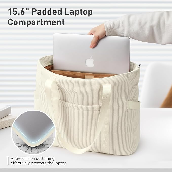 Tote Bag for Women with Zipper, Travel Tote Bags with Compartments Large - Image 7