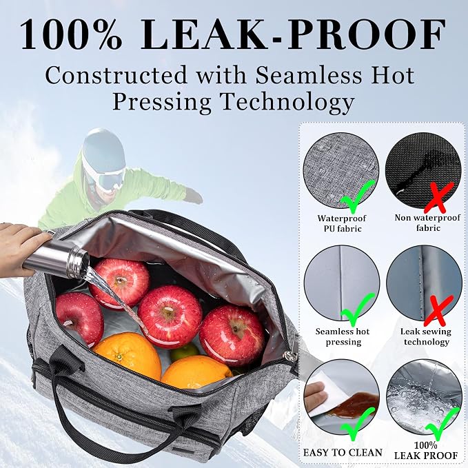TuErCao Insulated Lunch Bag Soft Cooler Bag - Image 3