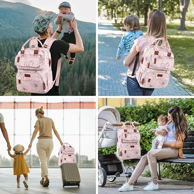 Diaper Bag Backpack, Baby Girl Diaper Bag - Image 2
