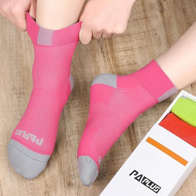 PAPLUS Ankle Compression Socks for Women 6 Pairs, Running Athletic Socks - Image 6