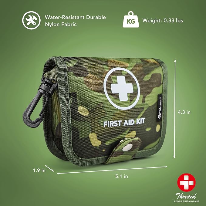 Small First Aid Kit, 100 Pieces Water-Resistant Well Organzied Pouch - Image 7