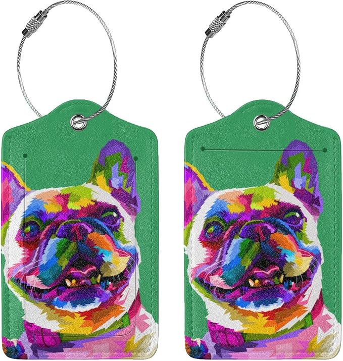Cute French Bull Dog Luggage Tags - Image 3