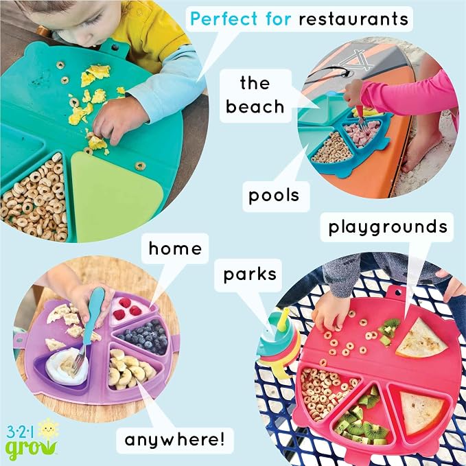 On-The-Go Snack Mat – Baby Silicone Travel Dining Placemat – Portable Silicone - Image 5