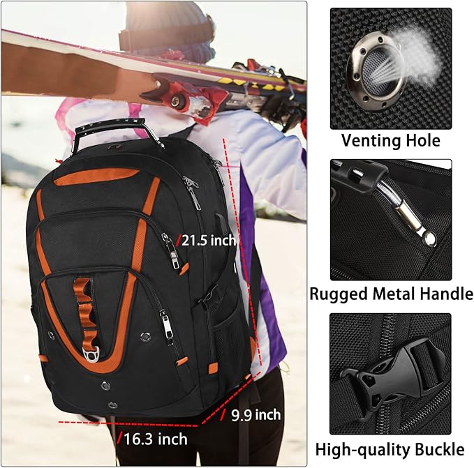 18.4 Laptop Backpack Women Men, 55L-60L Flight Approved Extra Large Travel - Image 6