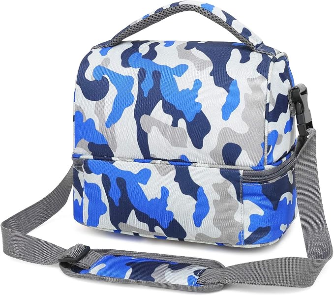 FlowFly Kids Double Decker Cooler Insulated Lunch Bag Large Tote - Image 6