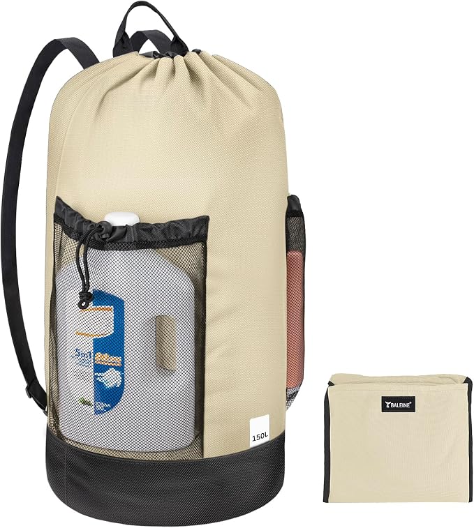 BALEINE 150L Laundry Bag Backpack, 900D Oxford Fabric Large Travel Laundry Bags by BALEINE