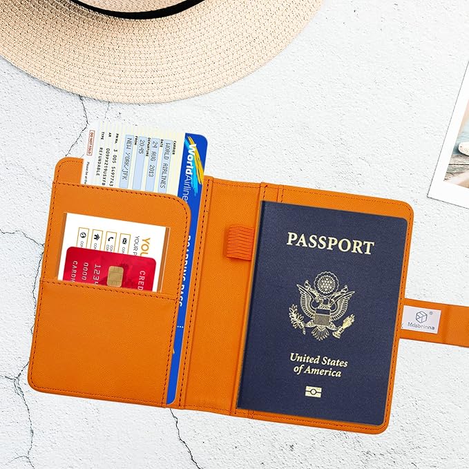 Melsbrinna Premium Leather Passport Holder Covers Case, Waterproof Rfid - Image 5