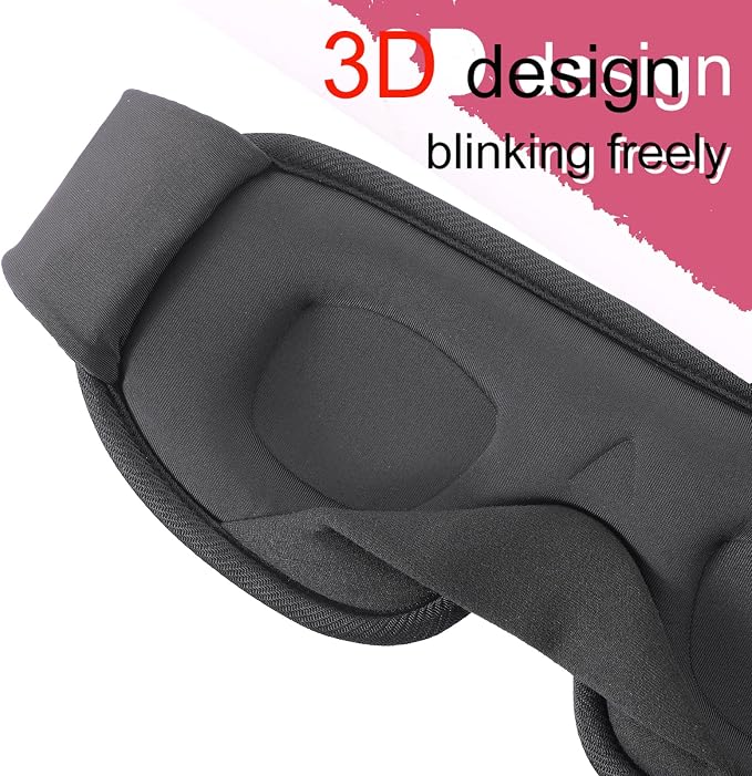 Sleep Mask for Men and Women 3D Contoured Eye Mask Patented Adjustable Light - Image 2