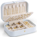 Vlando Travel Jewelry Case, PU Leather Travel Jewelry Box by VLANDO