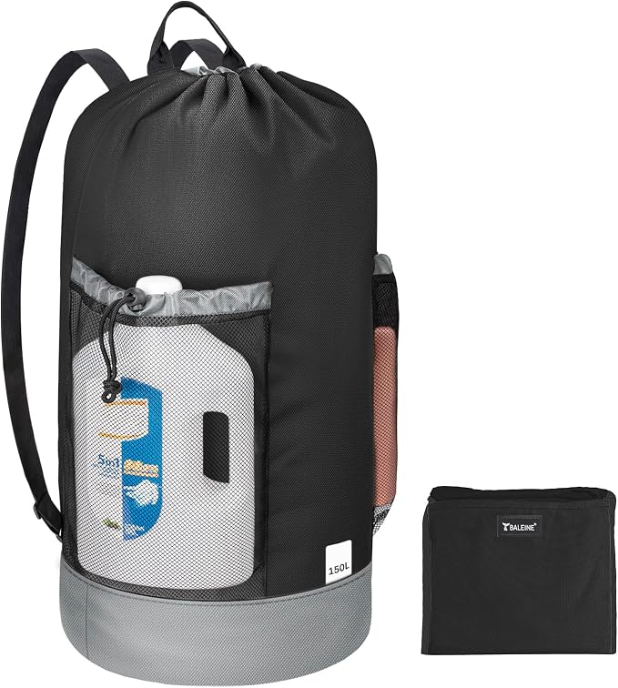 BALEINE 150L Laundry Bag Backpack, 900D Oxford Fabric Large Travel Laundry Bags by BALEINE