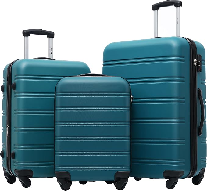 Merax Luggage Sets of 3 Piece Carry on Suitcase Airline Approved, Hard Case by Merax