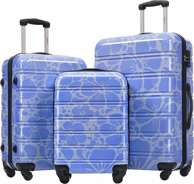 Merax Luggage Sets 3 Piece, Hardside Suitcase Set by Merax