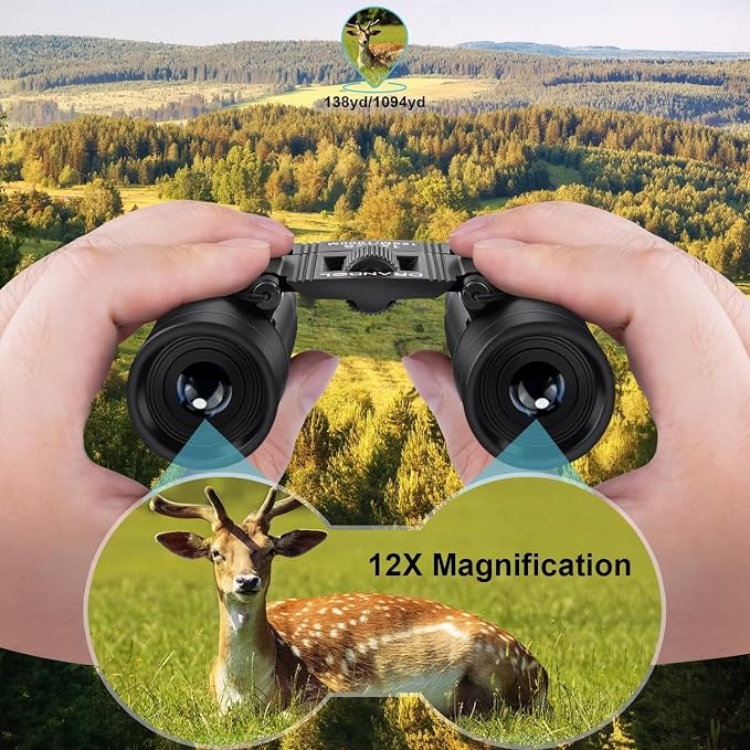 12X25 Mini Pocket Binoculars for Adults Kids, Small Compact Binoculars for Bird - Image 4