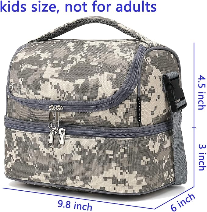 FlowFly Kids Double Decker Cooler Insulated Lunch Bag Large Tote - Image 3