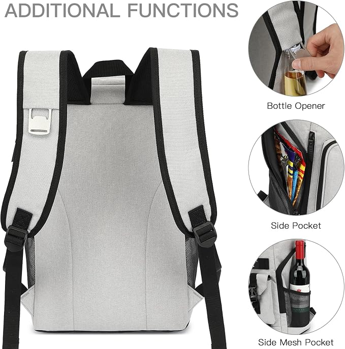 TUGUAN Cooler Backpack 36 Cans Insulated Leak Proof Lightweight Lunch Backpack - Image 5