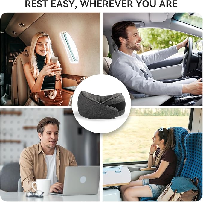 SZXYX Travel Pillows for Airplanes, 100% Pure Memory Foam Neck Pillow for - Image 6