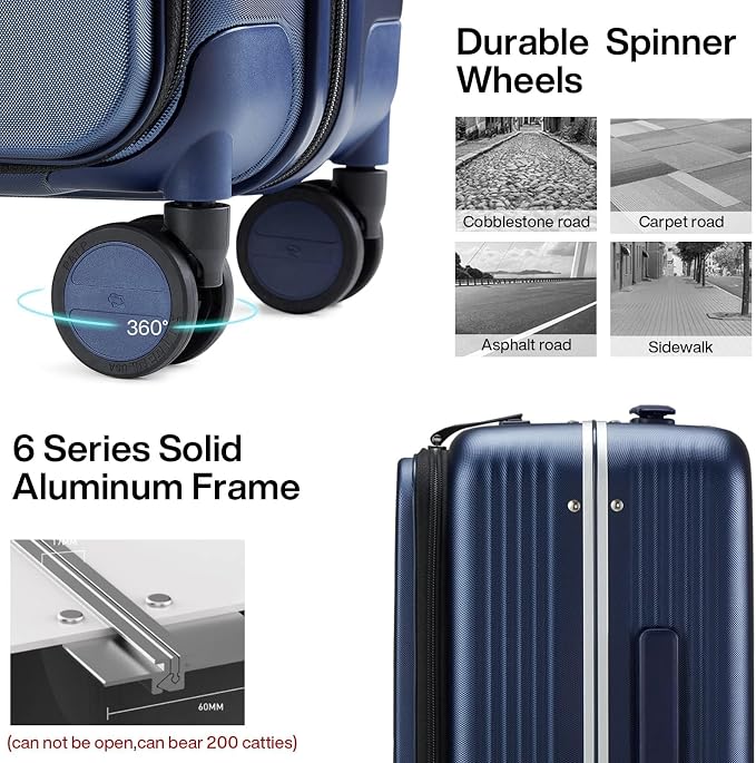 Hanke 20 Inch Carry On Luggage - Image 5