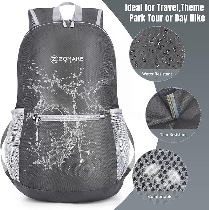 ZOMAKE Ultra Lightweight Hiking Backpack 20L, Packable Small Backpacks Water - Image 4