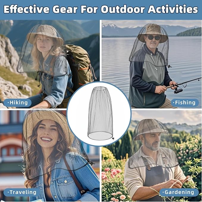 Oversized Mosquito Net 42 x 25 Inches Ultra Large Mosquito Head Net Face Neck - Image 6