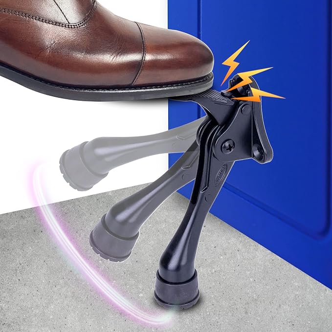 One Touch Kickdown Door Stopper, Door Holder, Heavy Duty Door Stops, Bottom of - Image 2
