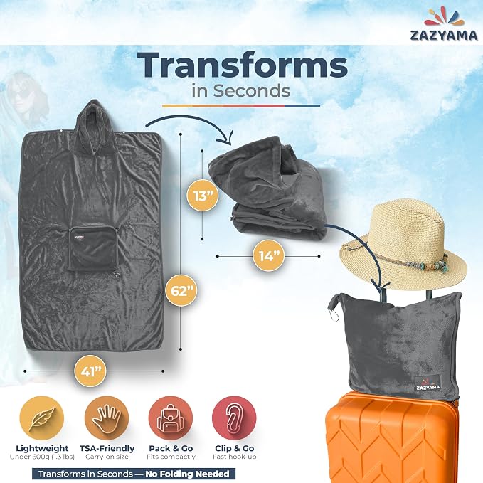 3-in-1 Travel Blanket Airplane – Compact - Image 4