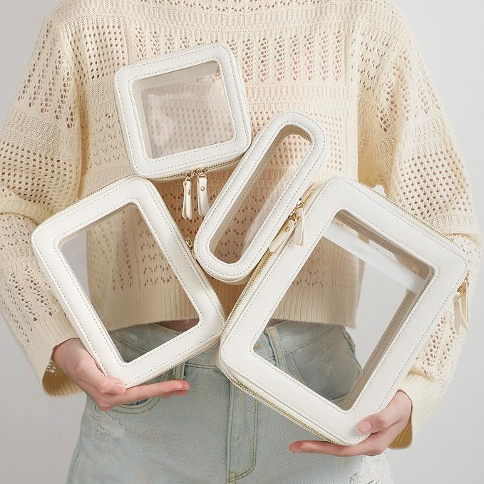 Aveniee Clear Makeup Bag Organizer Set, Portable Travel Toiletry Case - Image 8