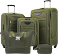 Merax Softside Luggage Set Softshell Lightweight 3 Piece Spinner Suitcase by Merax
