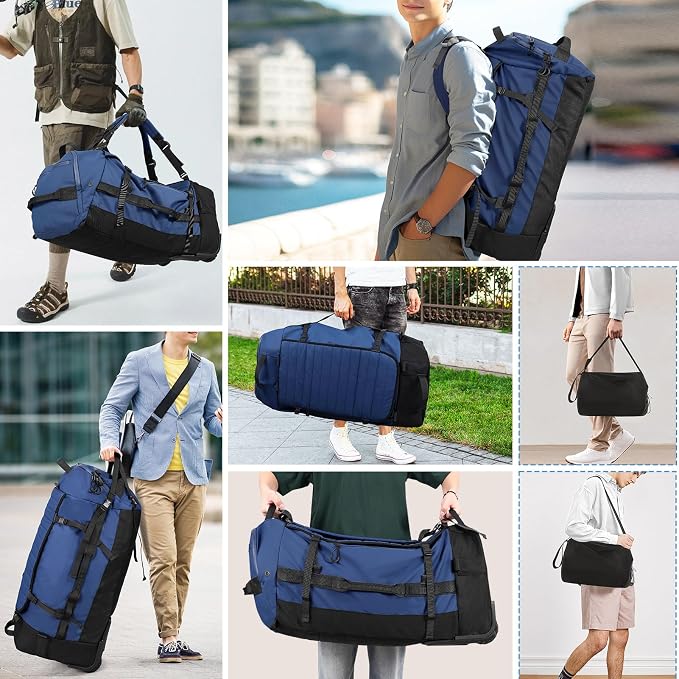 CONTAIL 86L Foldable Wheeled Duffel Backpack - Image 2