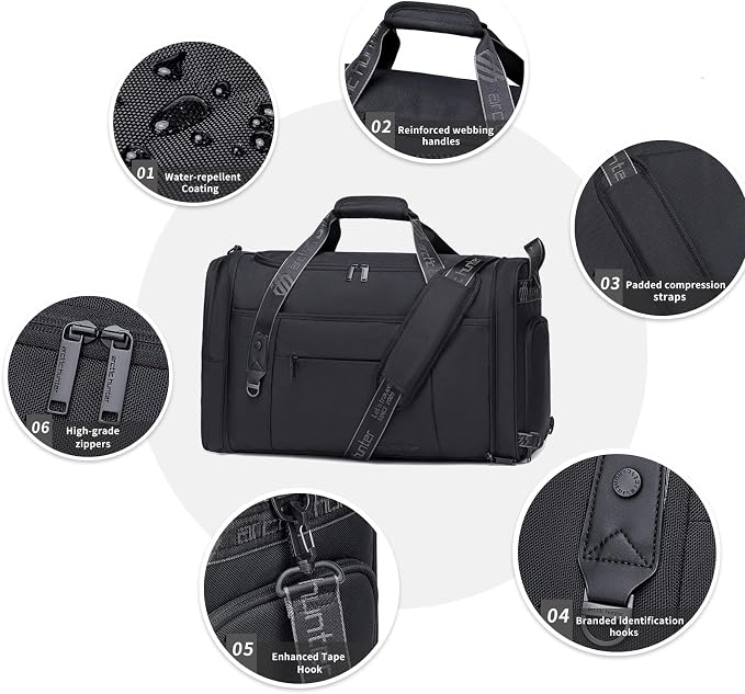 Gym Bags for Men Women, 42L Large Travel Duffle Bag, Carry On Bag for Airplanes - Image 4