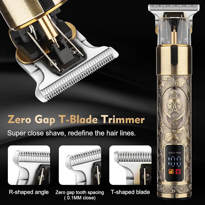 Professional Hair Clippers for Man, Electric Shavers Razor T-Blade Hair Trimmer - Image 4