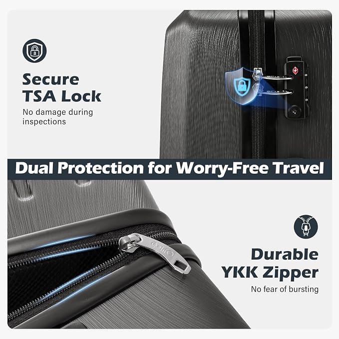 Coolife Luggage PC+ABS Hardshell Suitcase - Image 3