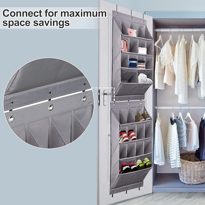 FENTEC 2 Pack Over the Door Shoe Organizer, Hanging Shoe Organizer Rack - Image 4