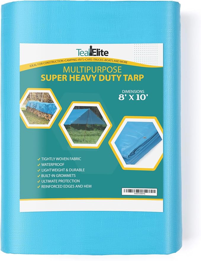 Tarps Heavy Duty Waterproof 8x10-12 mil Thick Camping Tent - Image 6
