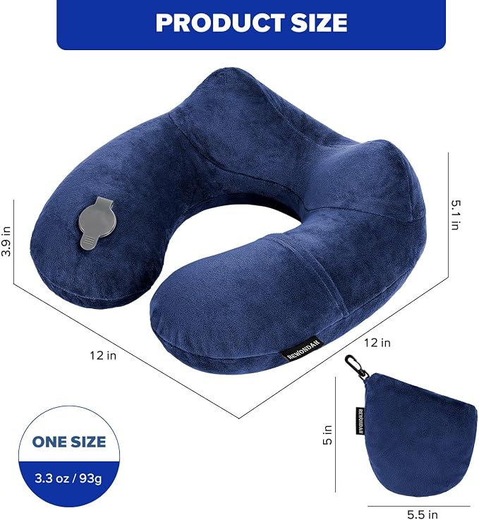 Rewondah Inflatable Travel Pillow - Image 7