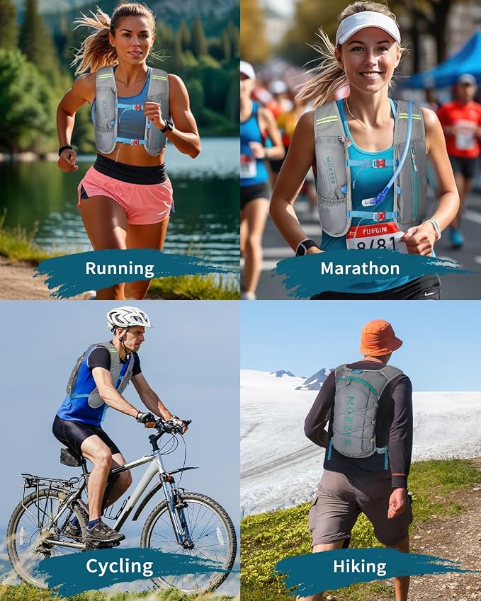 Running Hydration Vest with a 2L Water Bladder, Hydration Pack Lightweight - Image 6