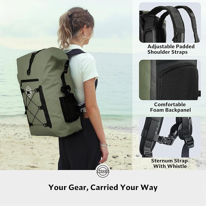 STOVER 5/10/25/30/40/55L Waterproof Backpack- Floating Dry Bag - Image 3