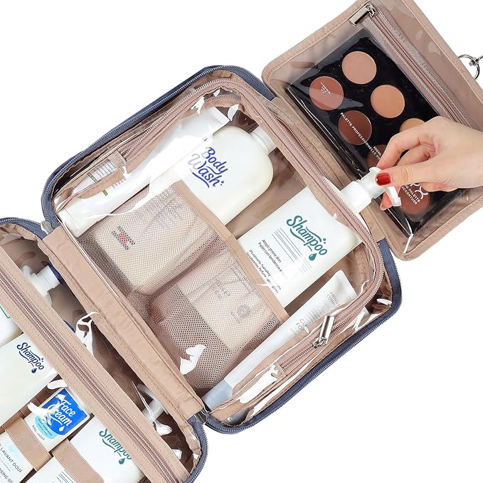 NISHEL Travel Toiletry Bag for Women Large Capacity, Makeup Essentials Organizer - Image 4