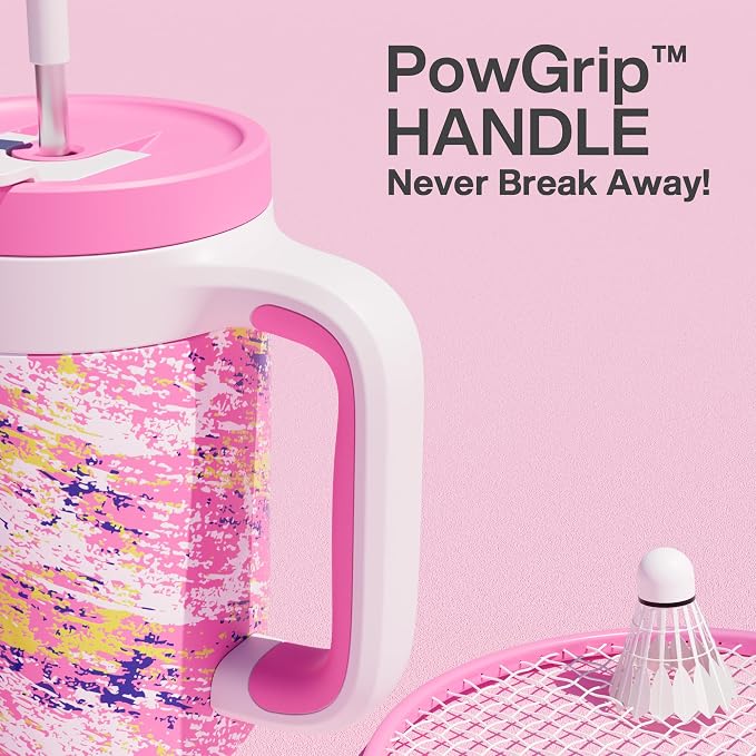 POWCAN 40 oz Tumbler with Handle, 2-in-1 Straw and Sip Lid, Dishwasher Safe - Image 3