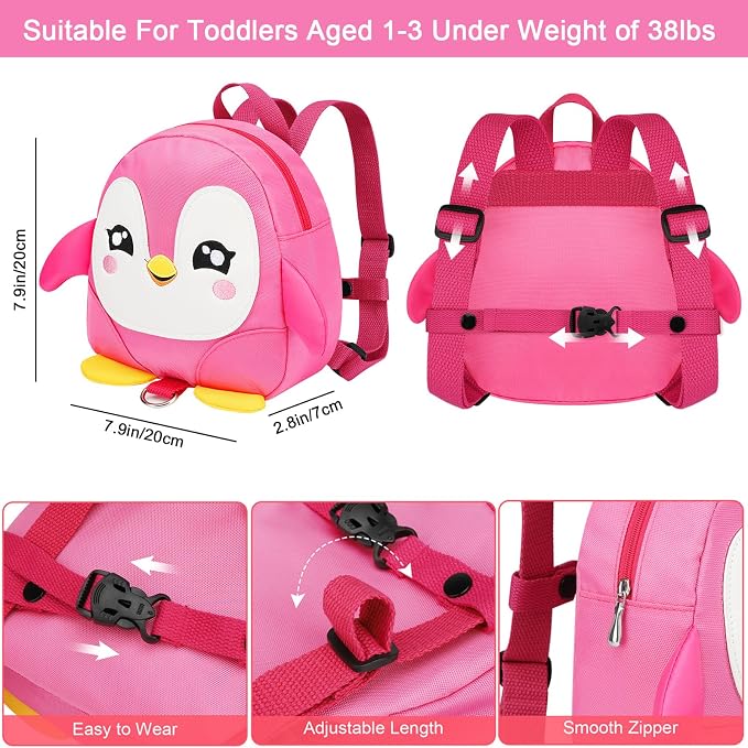 Accmor Toddler Harness Backpack Leash, Cute Penguin Kid Backpacks - Image 3