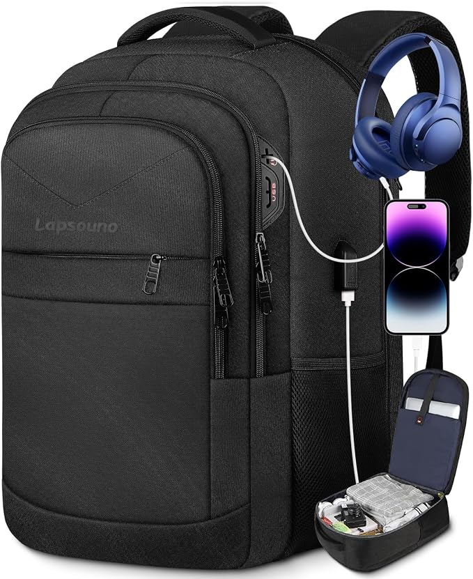 Travel Backpack, Large Carry on Backpack, 17 Inch Laptop Bag, Big Sturdy - Image 9