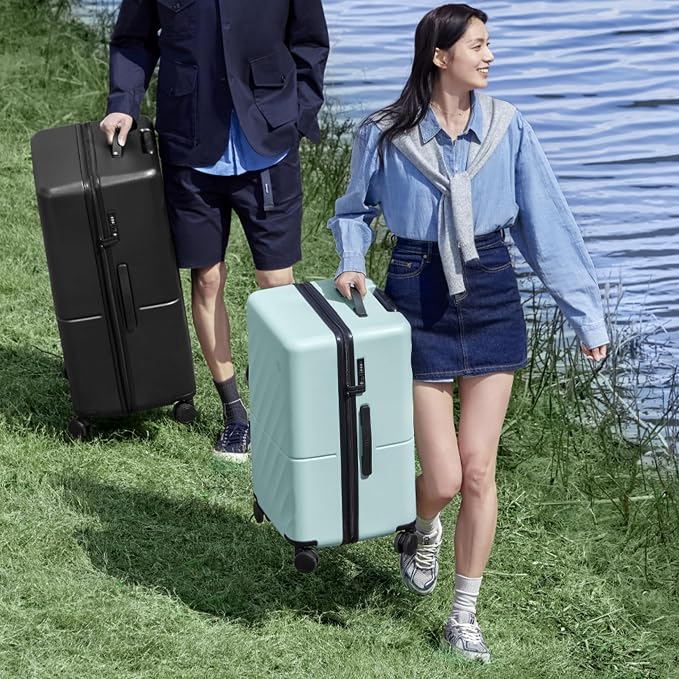 Trunk Luggage 26 Inch, Medium Checked Luggage - Image 9