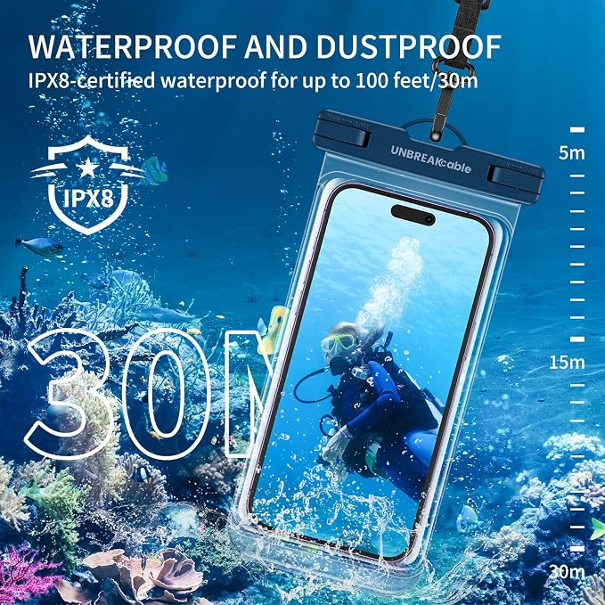 UNBREAKcable Waterproof Phone Pouch-2 Pack IPX8 Waterproof Phone Case - Image 2