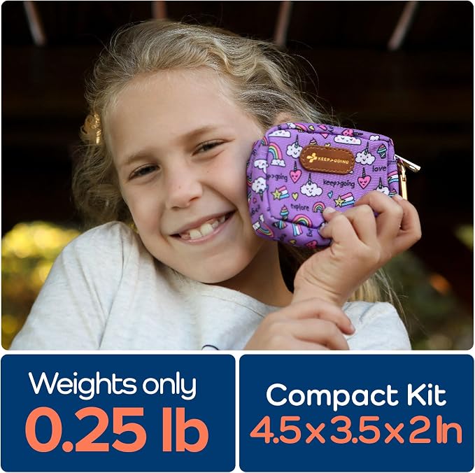 KeepGoing Small Travel First Aid Kit Kids – 60 Pc. Mini First Aid Kit - Image 4