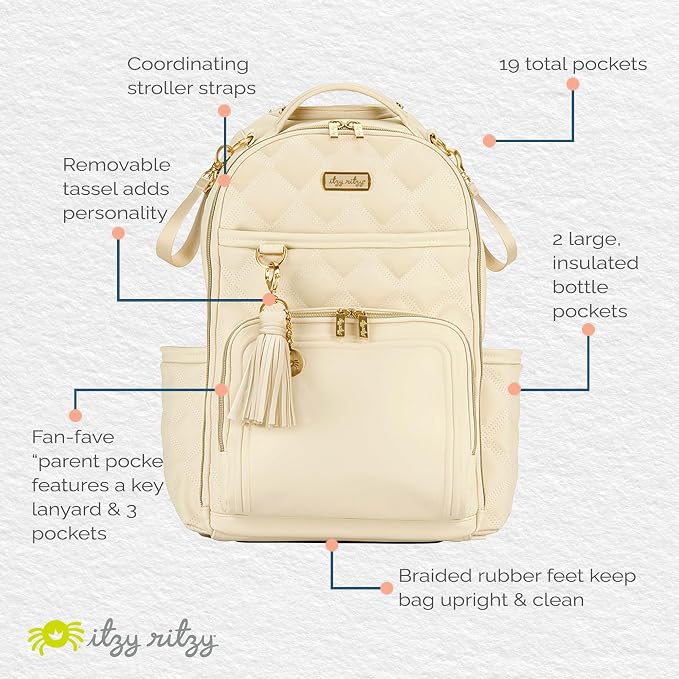 Itzy Ritzy Diaper Bag Backpack – Large Capacity Boss Plus Baby Backpack Diaper - Image 4