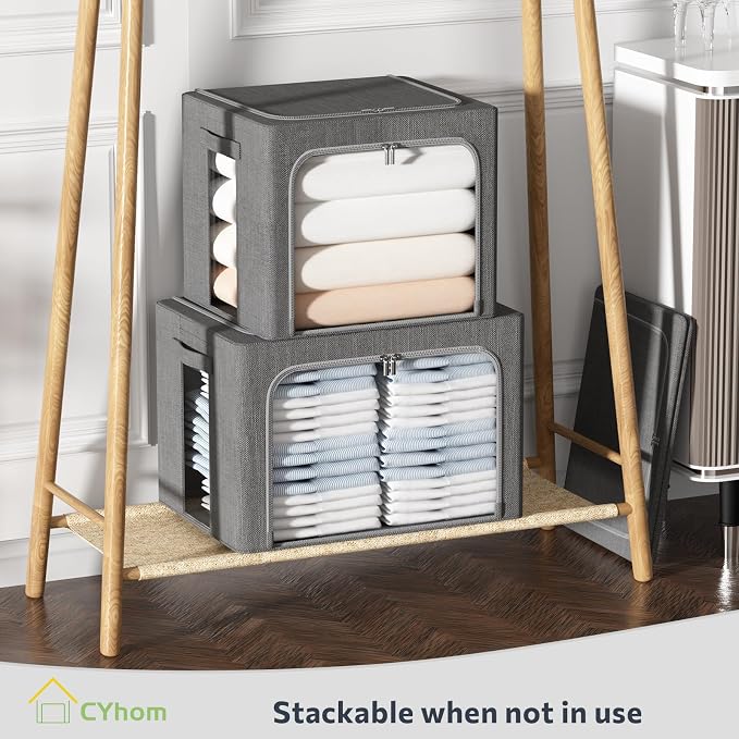 CYhom 4 Pack Clothes Storage Bins - Image 8