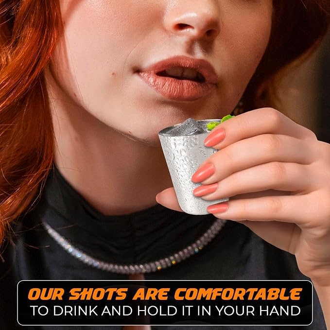 VIKROM 15 Pcs Stainless Steel Shot Glasses - 30ml Tiny Metal Shot Glasses - Image 8