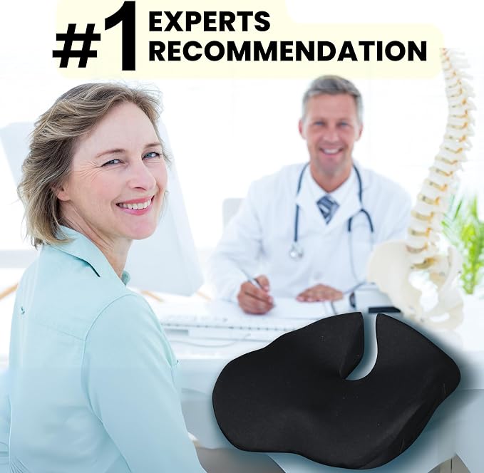 Pressure Relief Seat Cushion for Tailbone Pain – X Large Office Chair Cushion - Image 4