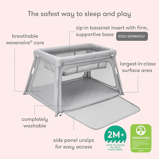 Newton Baby Deluxe Travel Crib & Play Yard | Breathable, Washable Mattress - Image 3